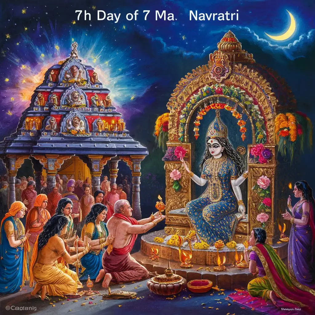 Worshipping-Ma-Kaal-Ratri-on-the-7th-Day-of-Navratri