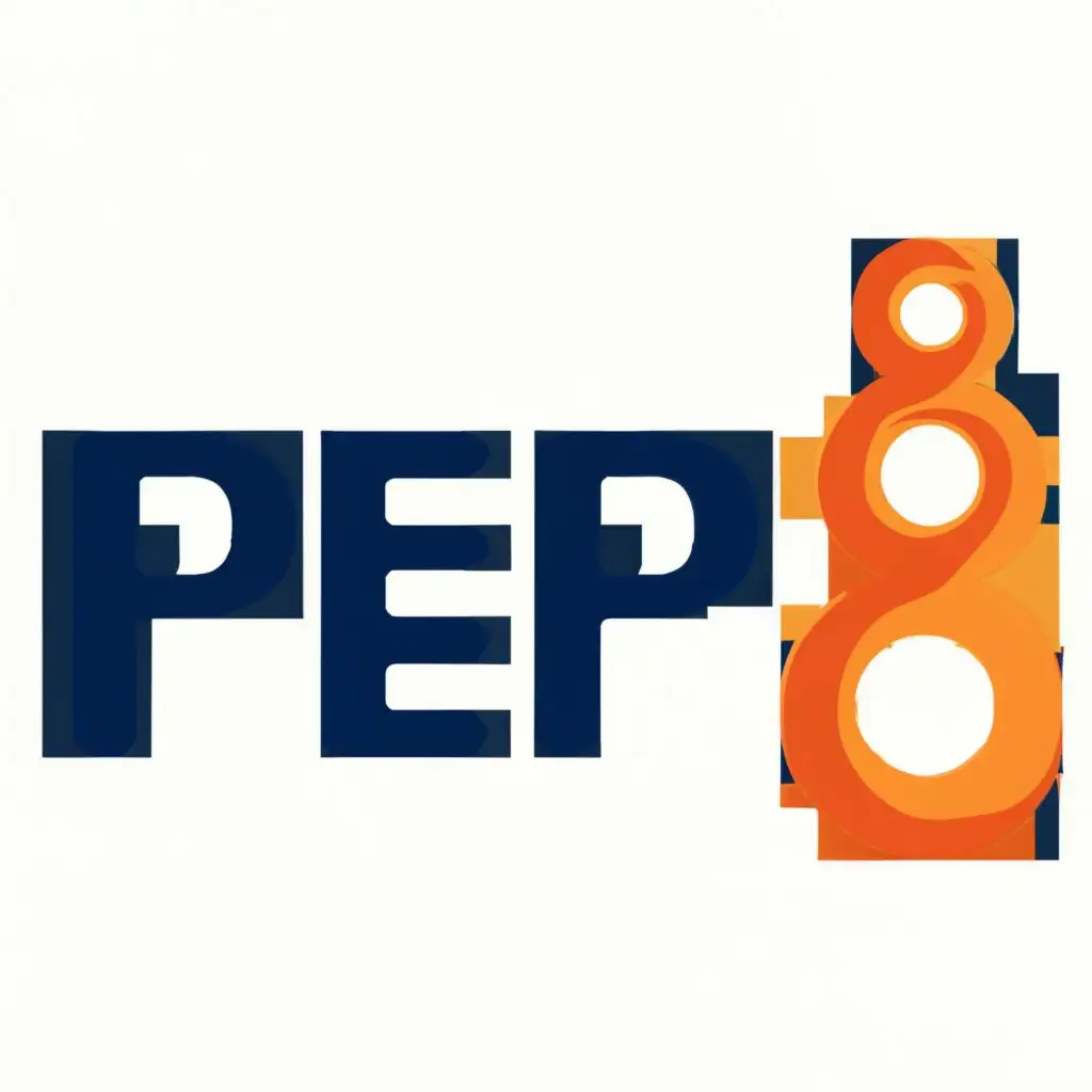 logo, PEP8, with the text "PEP8", typography, be used in Internet industry
