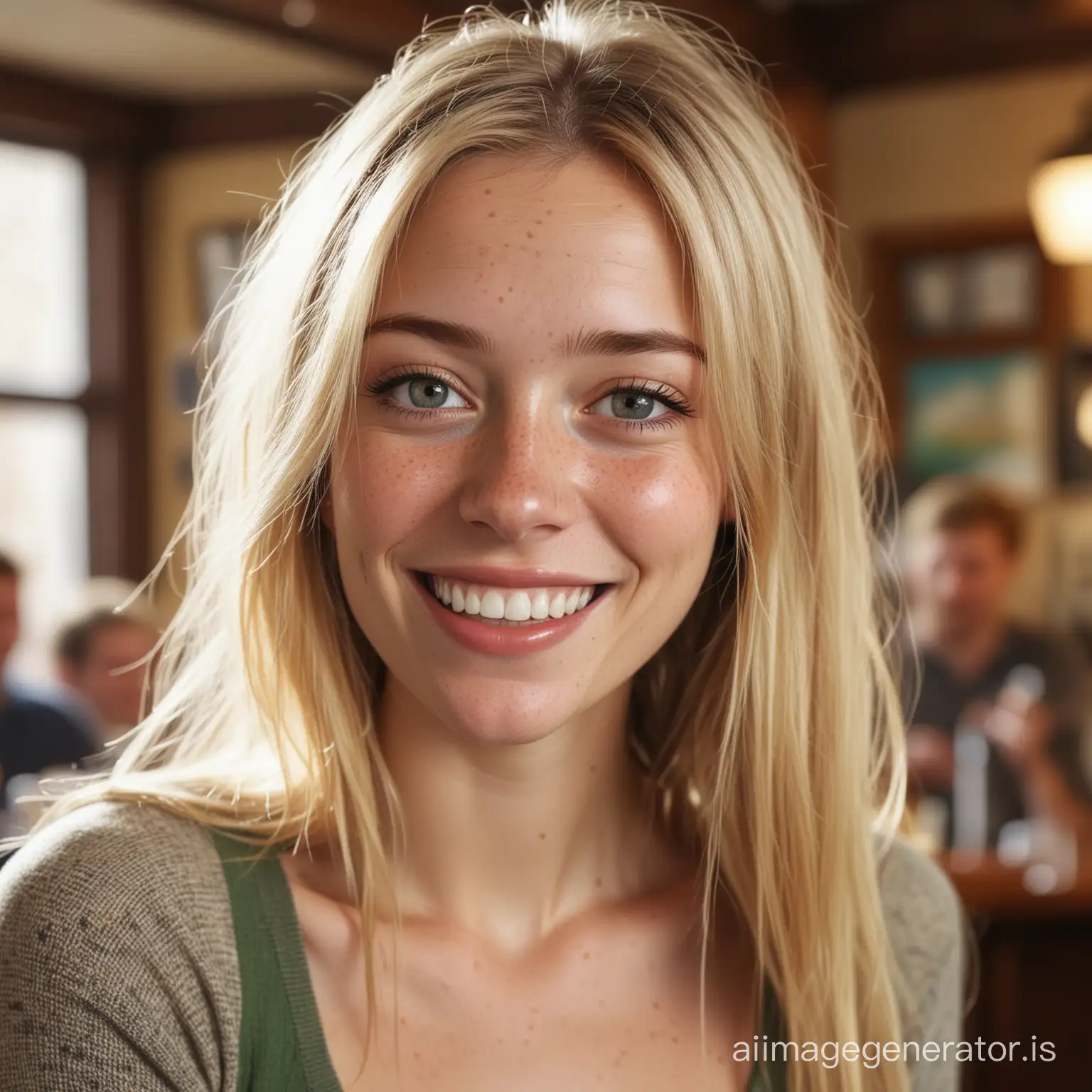 Smiling-Blonde-Woman-with-Freckles-in-Irish-Pub-Depth
