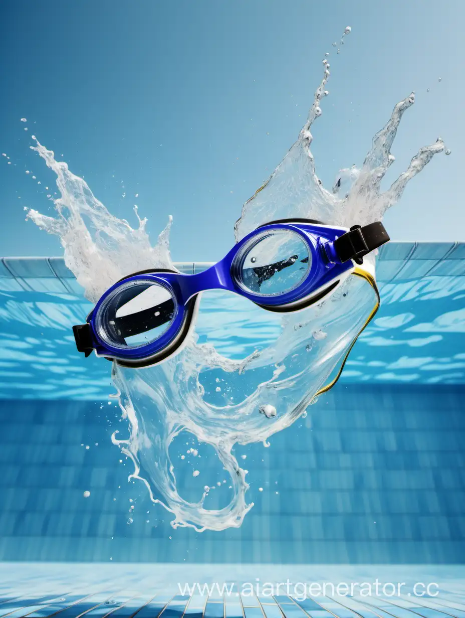 Sideways-Swimming-Goggles-Splash-into-Water