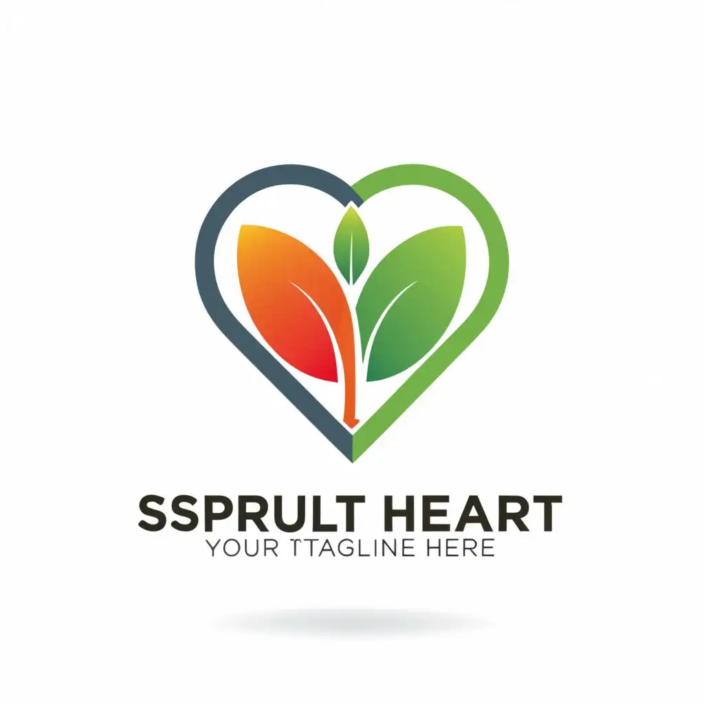 a logo design,with the text "Test Logo", main symbol:sprout heart colorful,Moderate,be used in Home Family industry,clear background