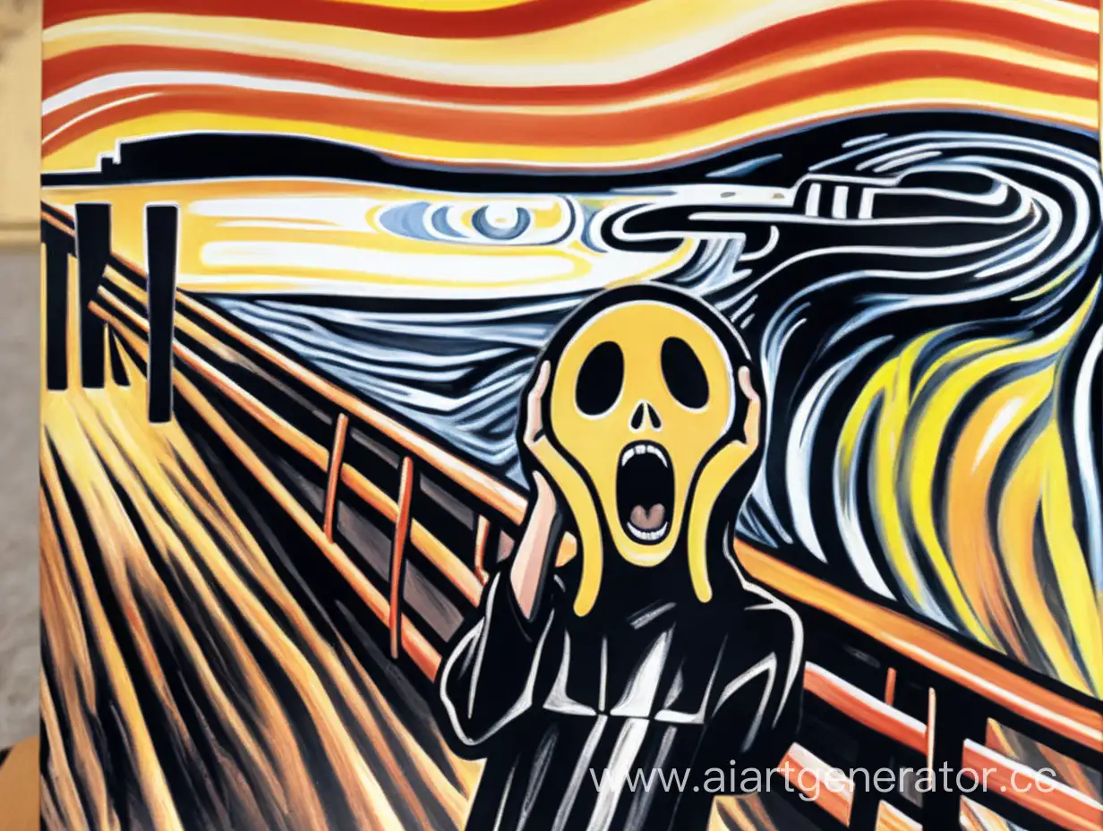Comic-Style-Painting-of-a-Screaming-Figure