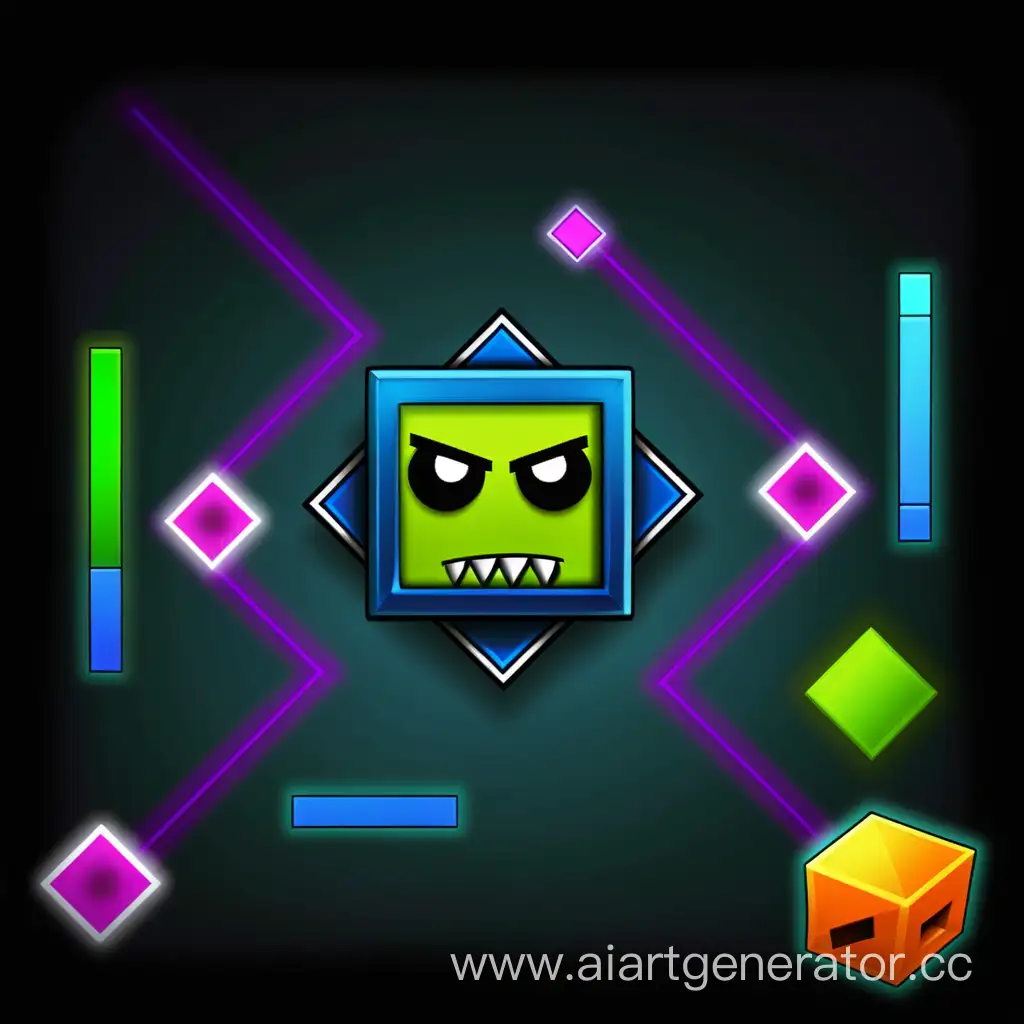 Vibrant-Geometry-Dash-Game-Screenshots-with-HighSpeed-Action