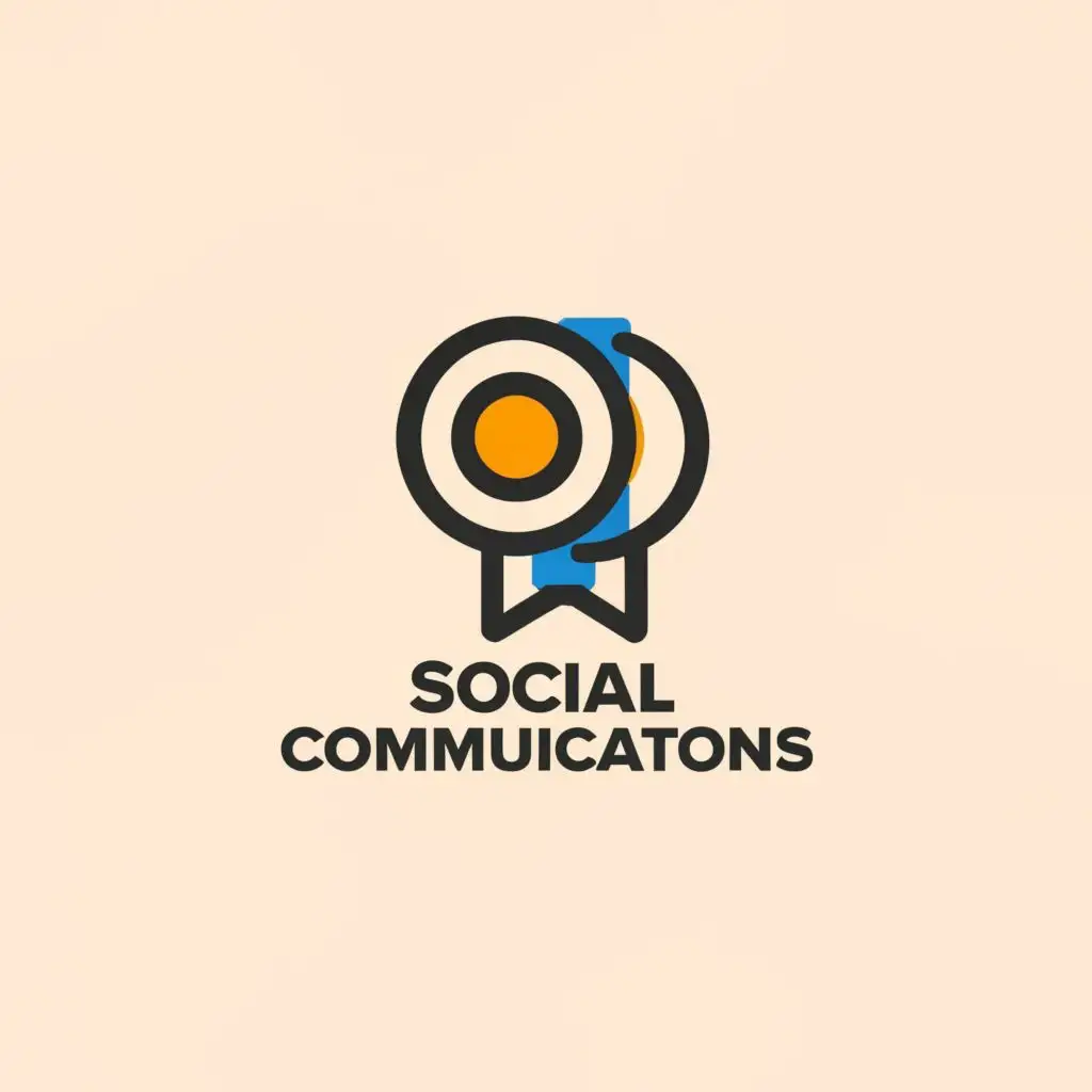 logo, communication minimalism, with the text "social communications", typography