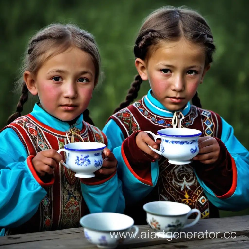 Bashkir-Boy-and-Girl-Enjoy-Traditional-Tea-Ceremony