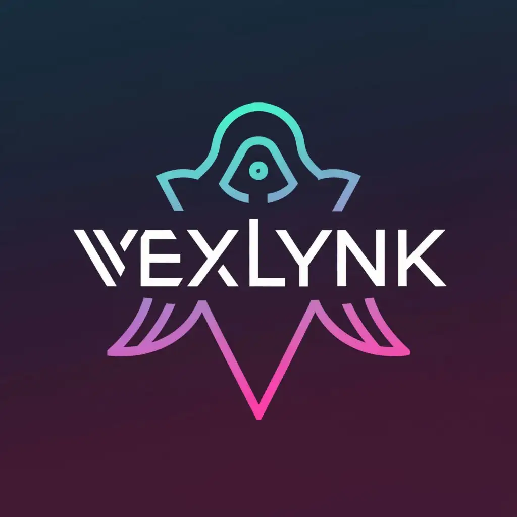 a logo design,with the text "VexLynk", main symbol:Ghost,Moderate,clear background