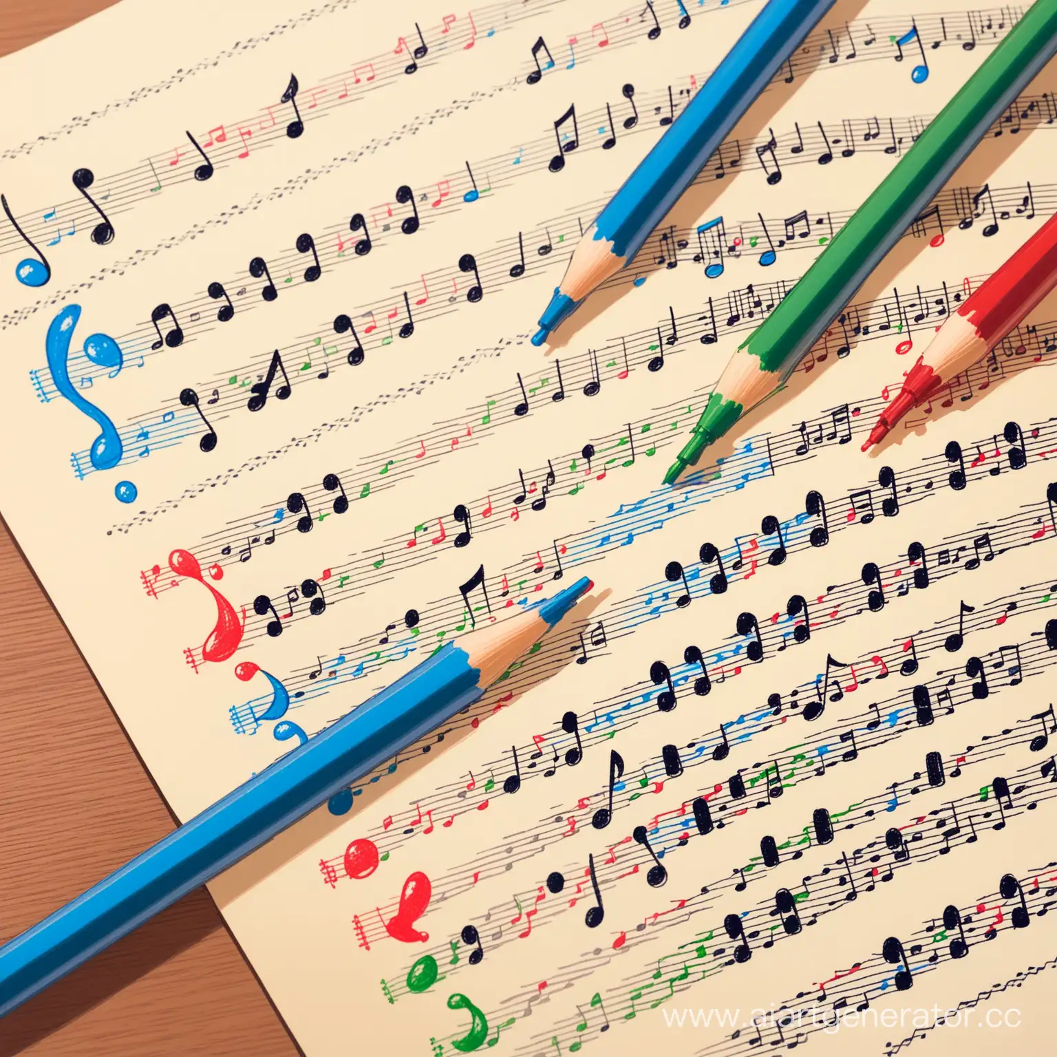 Colorful-Stationery-Set-with-Musical-Notes