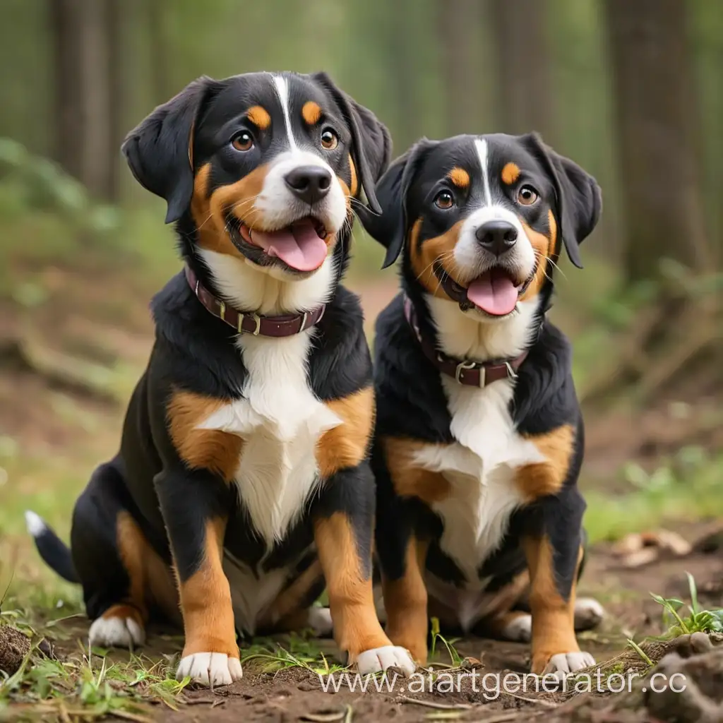 Entlebucher-Swiss-Mountain-Dogs-Playing-in-Unity-Joyful-Moments-Captured-by-ALex-Shtein