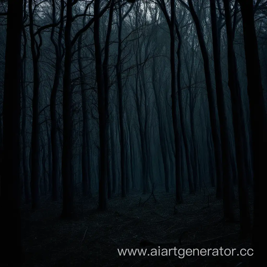 Scary, dark forest