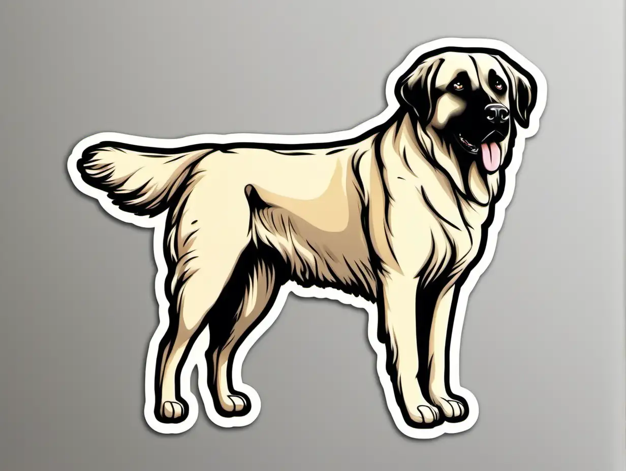 Anatolian Shepherd Dog Sticker Loyal Guardian in Detailed Artwork