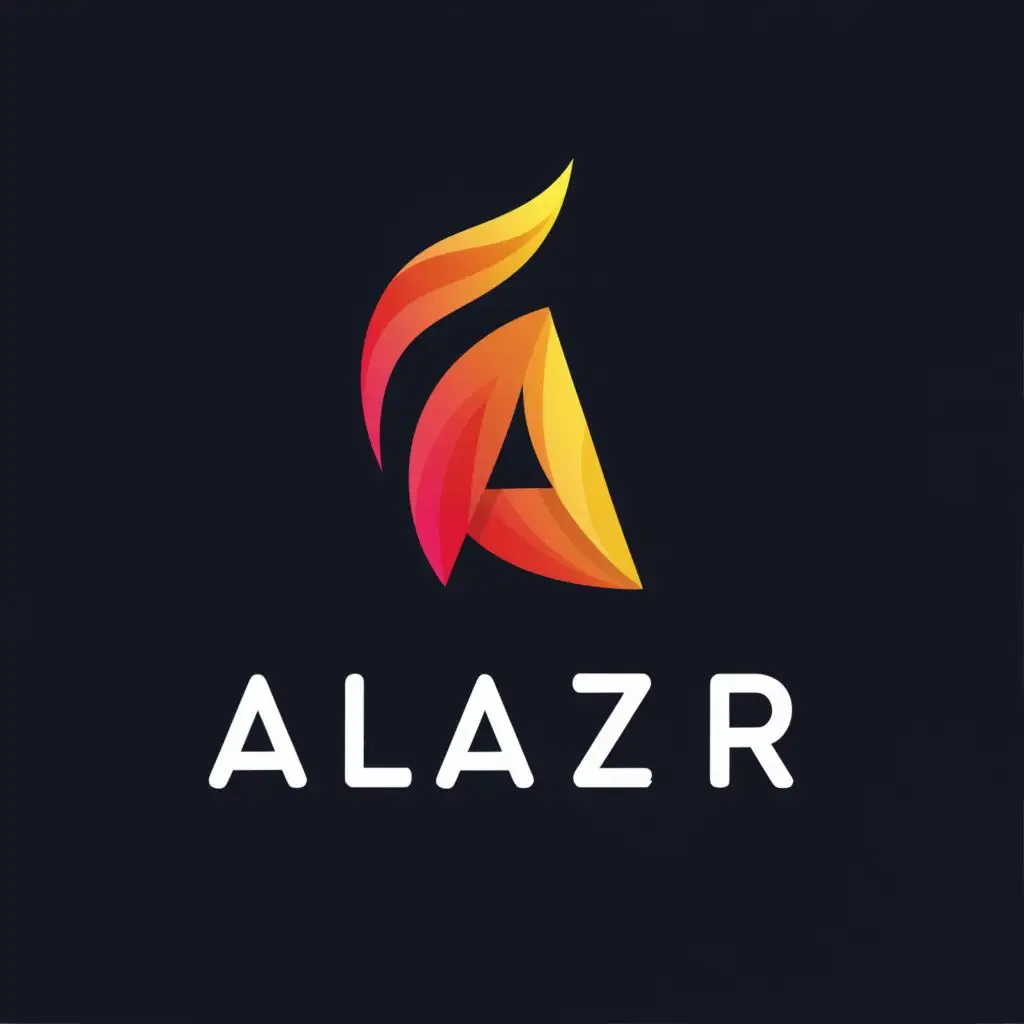 a logo design,with the text "ALAZAR", main symbol:A