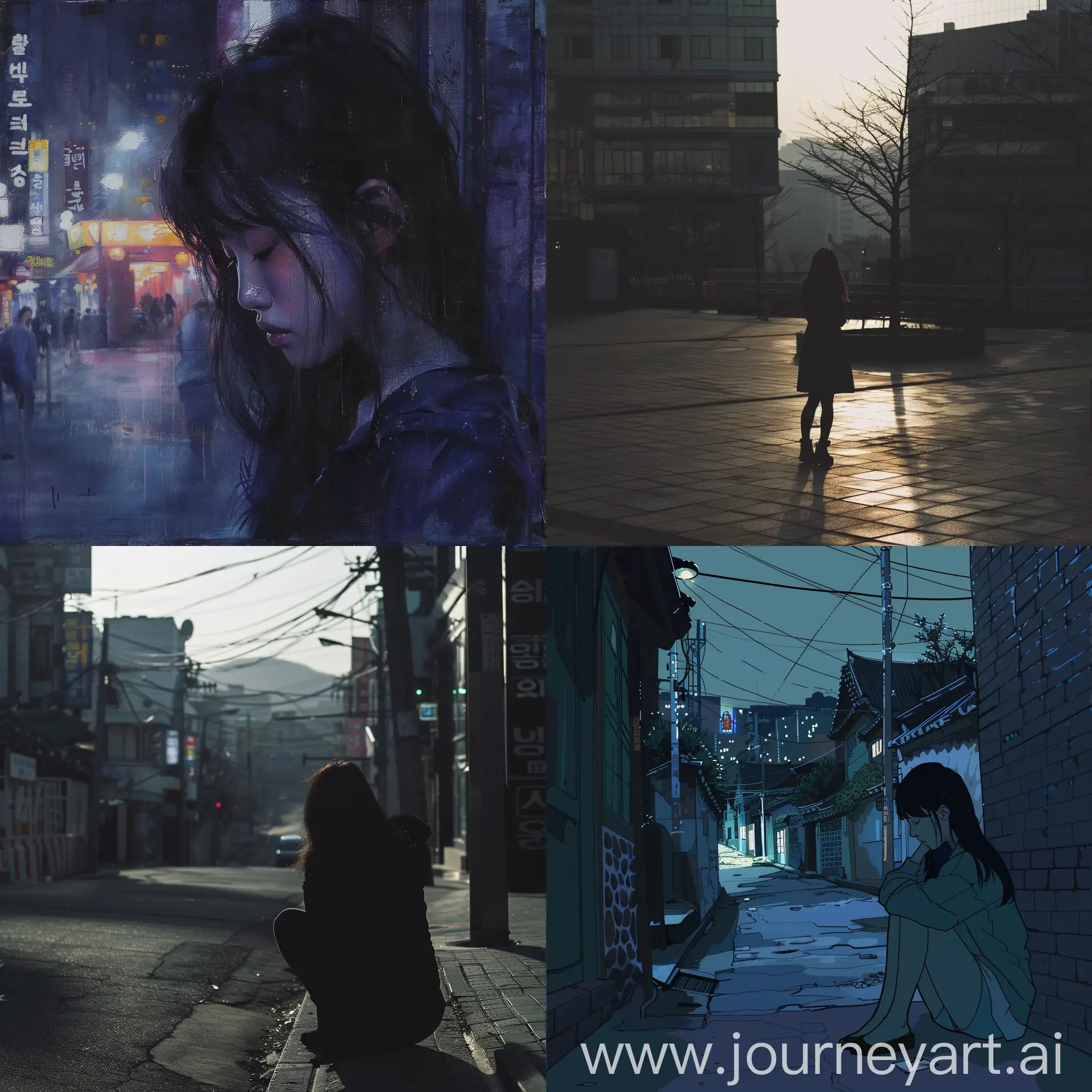Lonely-Girl-in-Seoul-Cityscape-Portrait