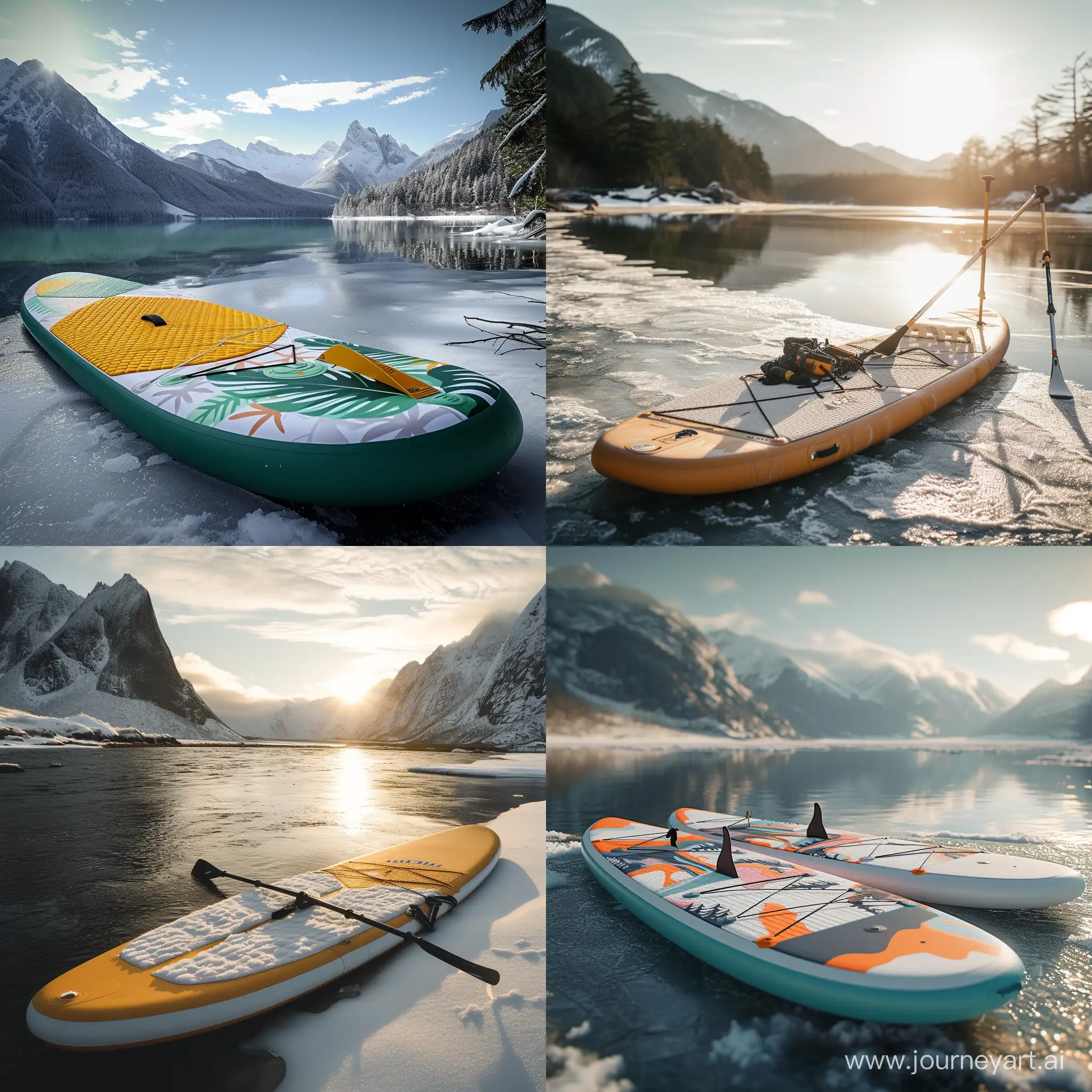 Versatile-SUP-Board-Creation-for-All-Seasons-Summer-Winter-Ice-Beaches-and-Mountains