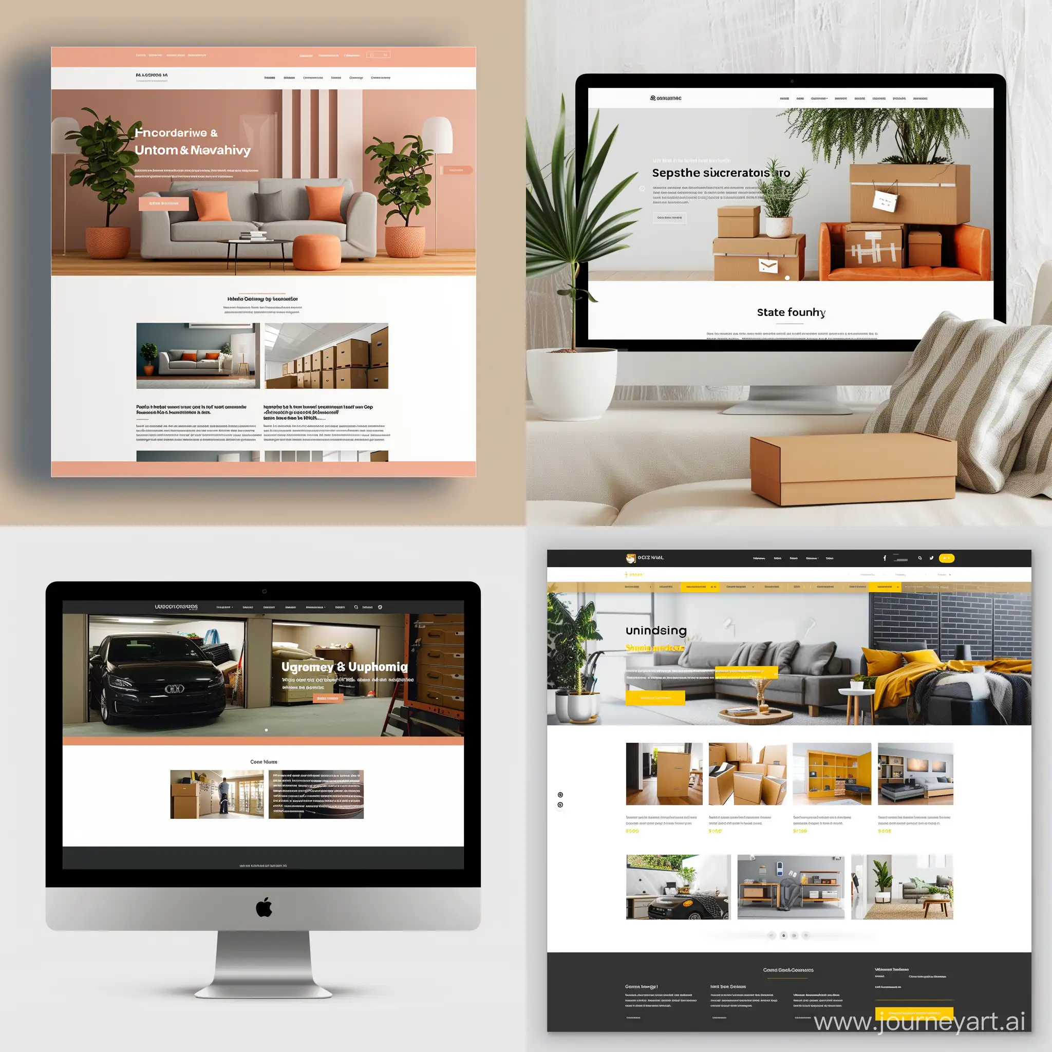  a beautiful website for a company that do home, garages, storages packing&unpacking&organizing, ui, ux, ui/ux, website