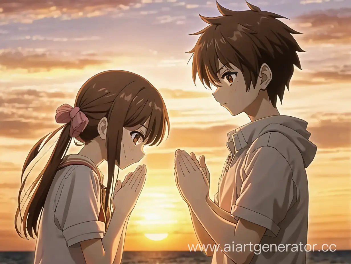 Siblings-Embracing-in-Sunset-Warm-Anime-Memory-Art