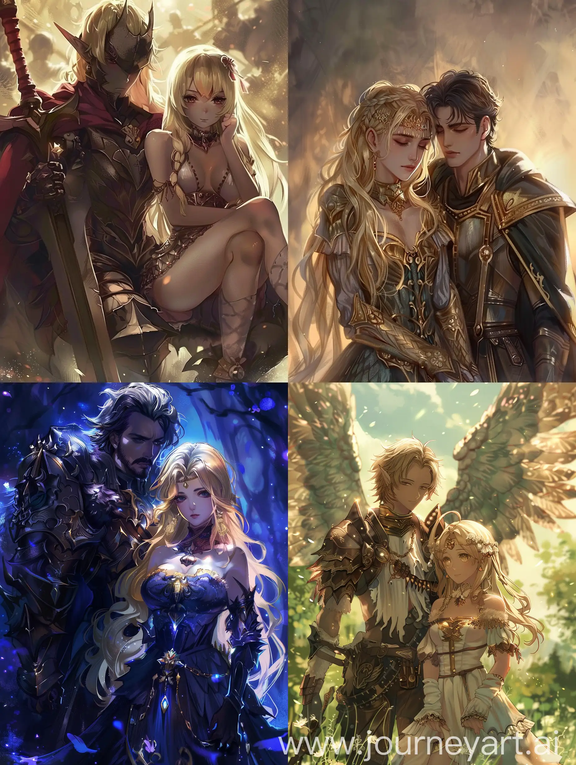 Fantasy-Scene-Blonde-Girl-and-Male-General-in-Epic-Adventure