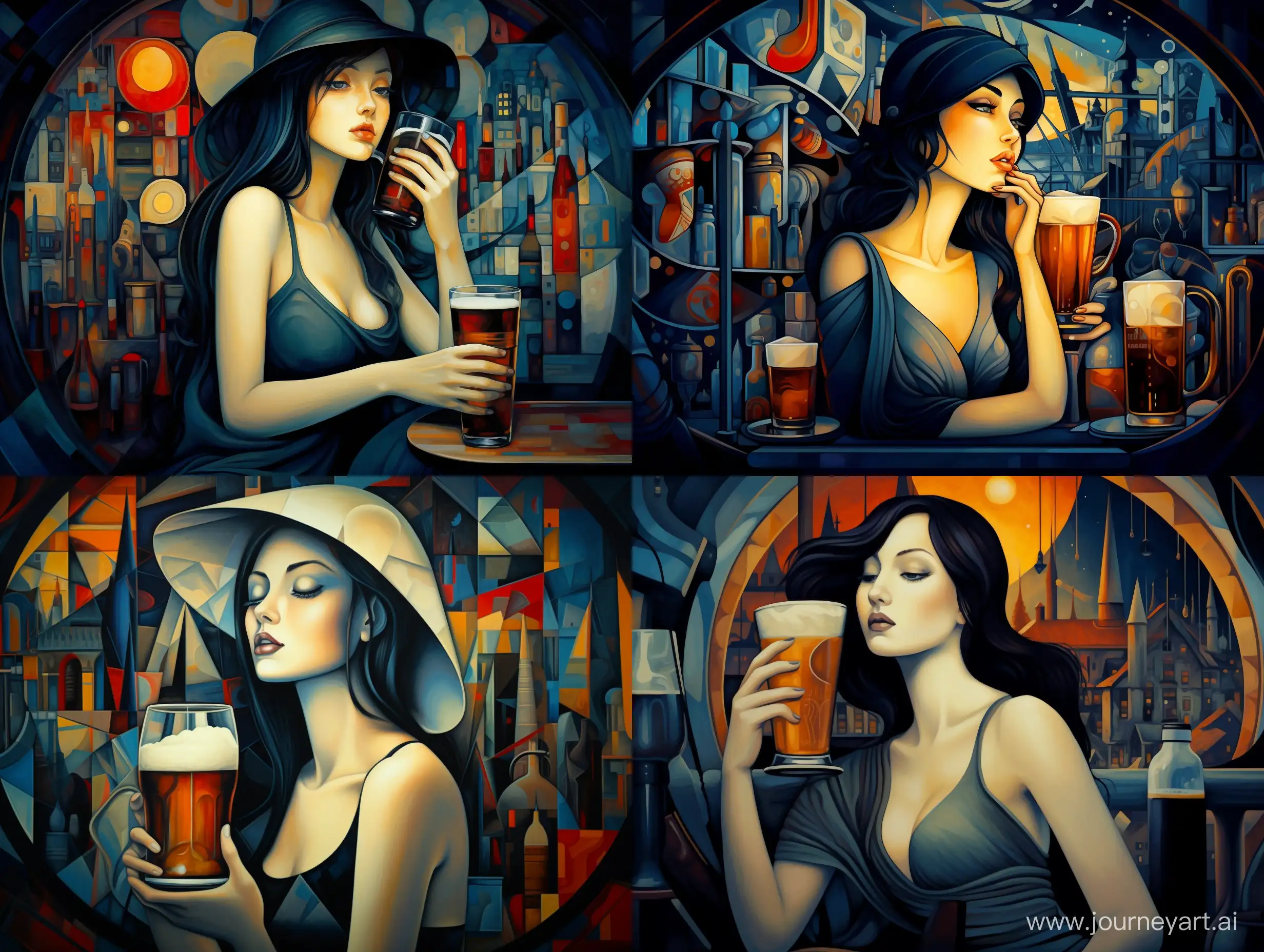 Surreal-Night-in-a-Futuristic-Craft-Beer-Wonderland-with-a-Girl