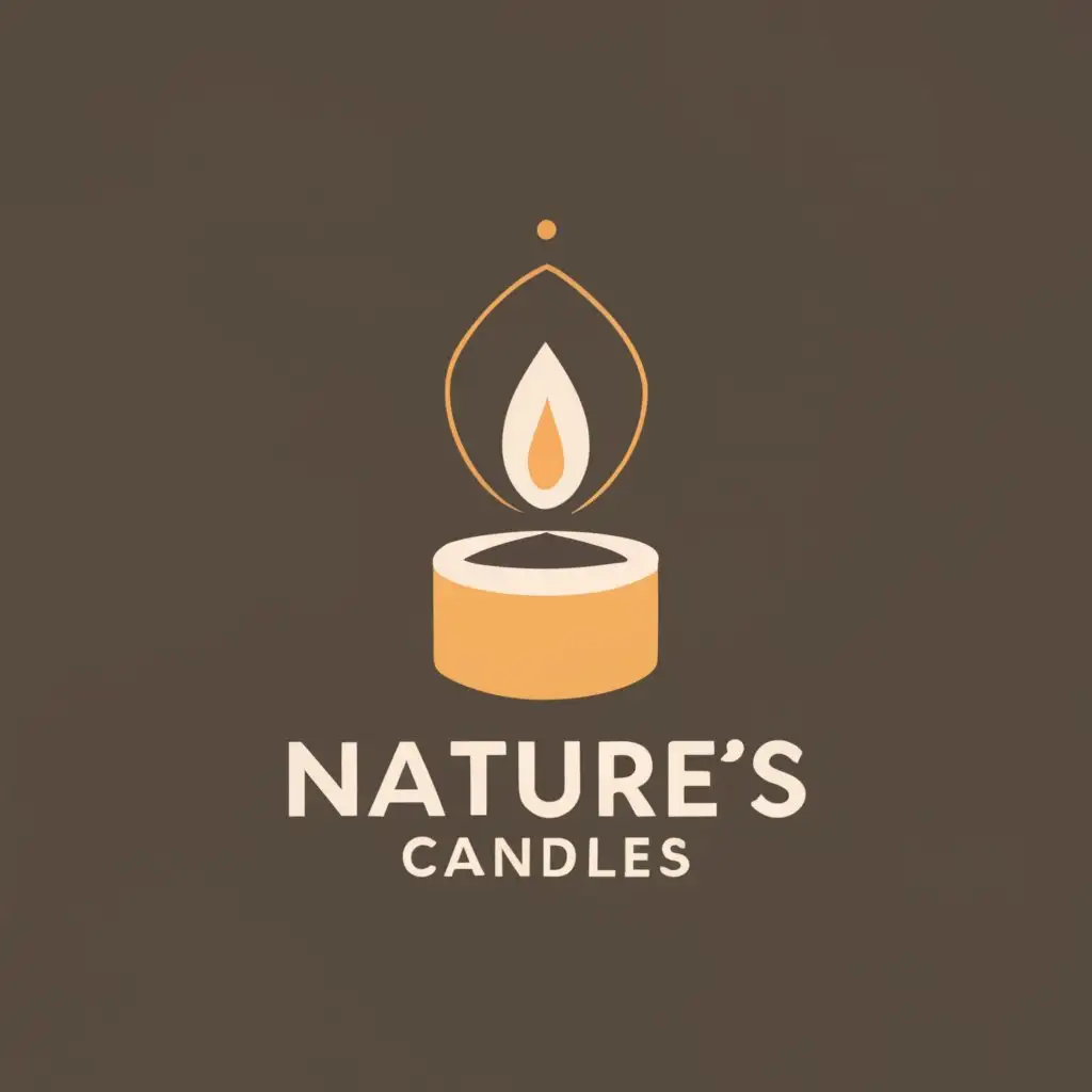 logo, candle flame , with the text "Nature's Candles", typography, be used in Beauty Spa industry