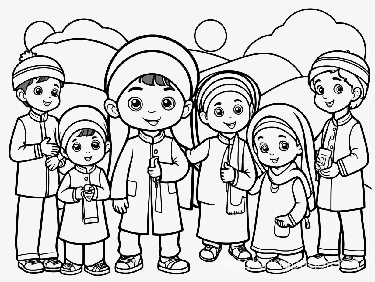 Zakat-Coloring-Page-with-Black-and-White-Line-Art