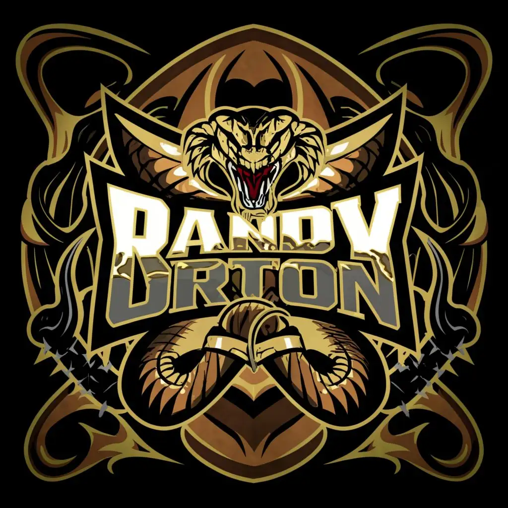 a logo design,with the text "Randy Orton", main symbol:Viper snake,complex,be used in Sports Fitness industry,clear background. Space between "Randy" and "Orton"