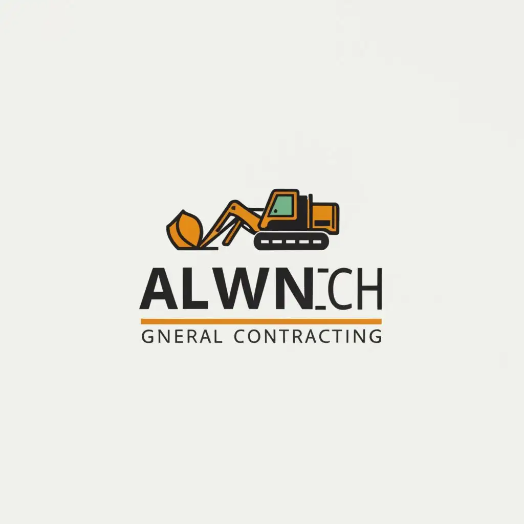 a logo design,with the text "Al Winch General Contracting", main symbol:front loader,complex,be used in Real Estate industry,clear background