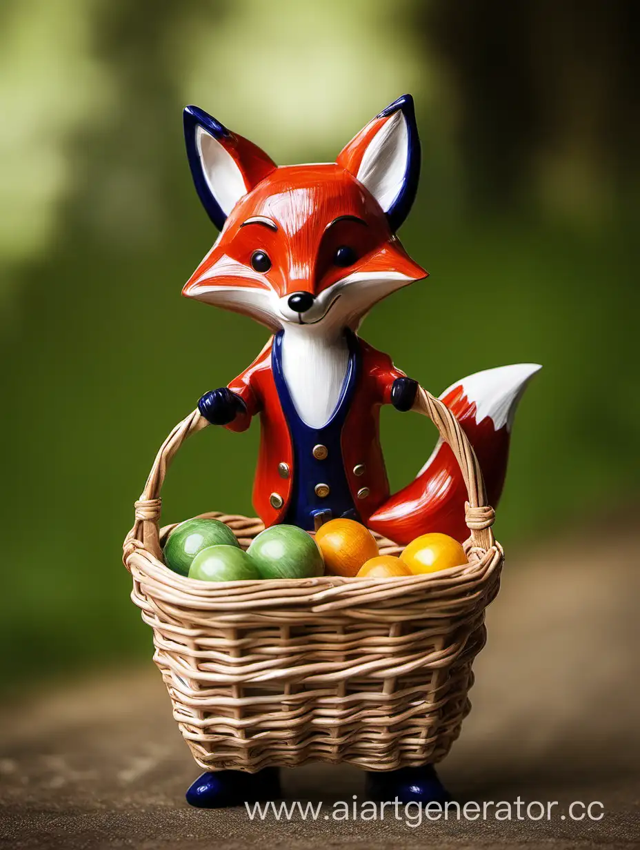 Cute-Fox-with-Two-Baskets-Adorable-Animal-Gathering-Supplies