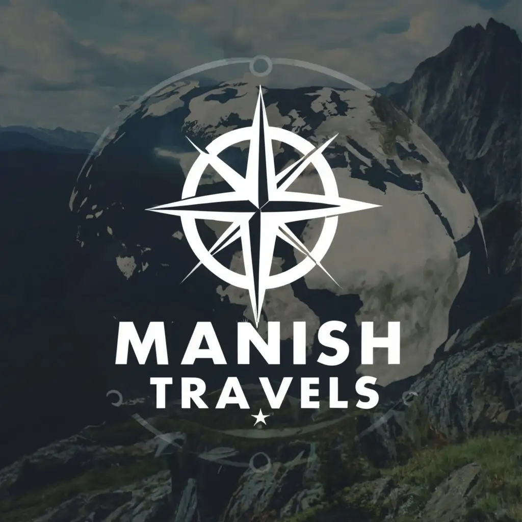 a logo design,with the text "manish travels", main symbol:travels,Moderate,be used in Travel industry,clear background