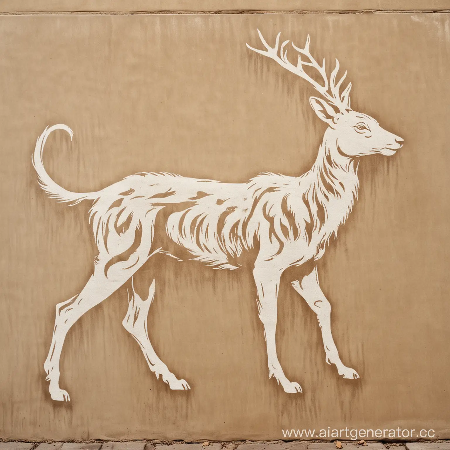 Elegant-Stencil-of-a-Graceful-Animal