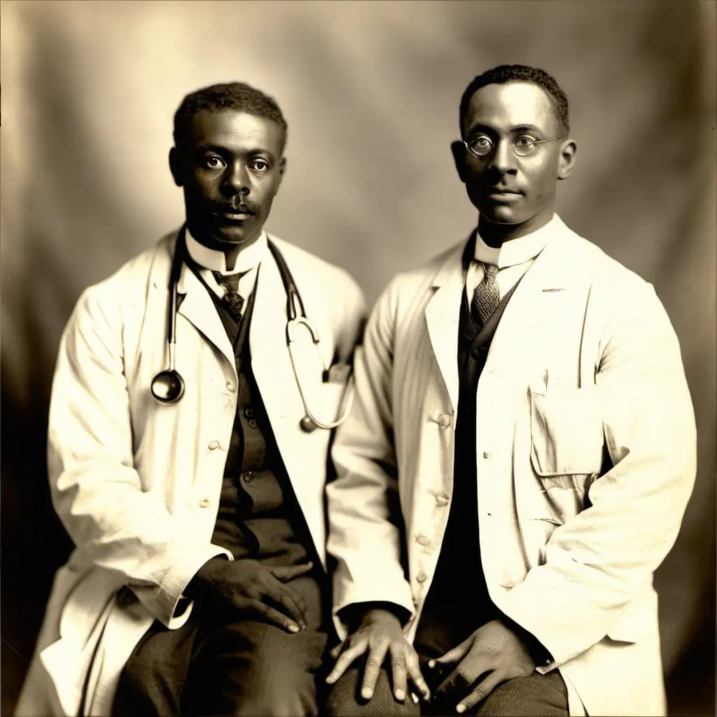 AfricanAmerican Doctors Examining Patients in 1917