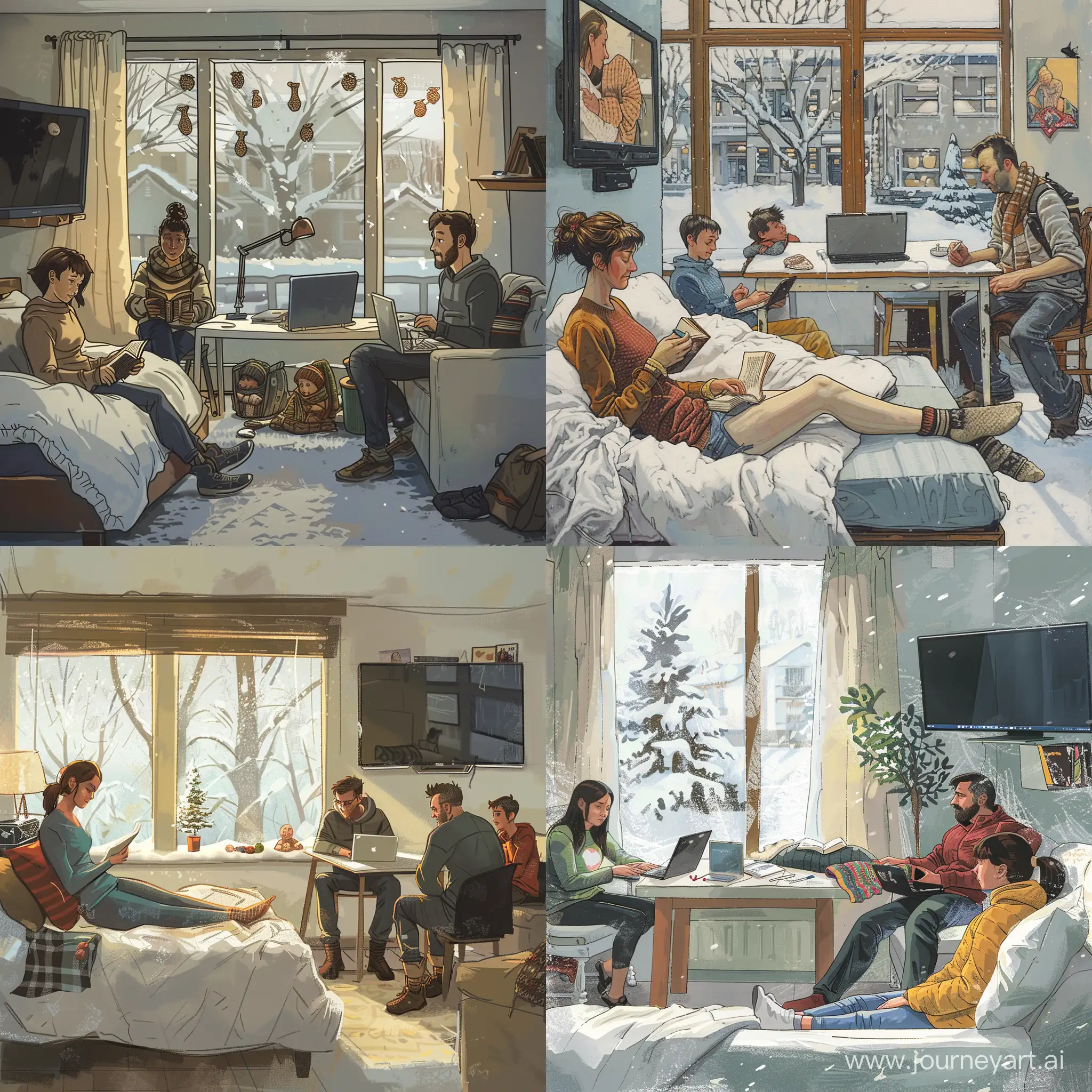 Winter-Scene-Family-Moments-by-the-Window