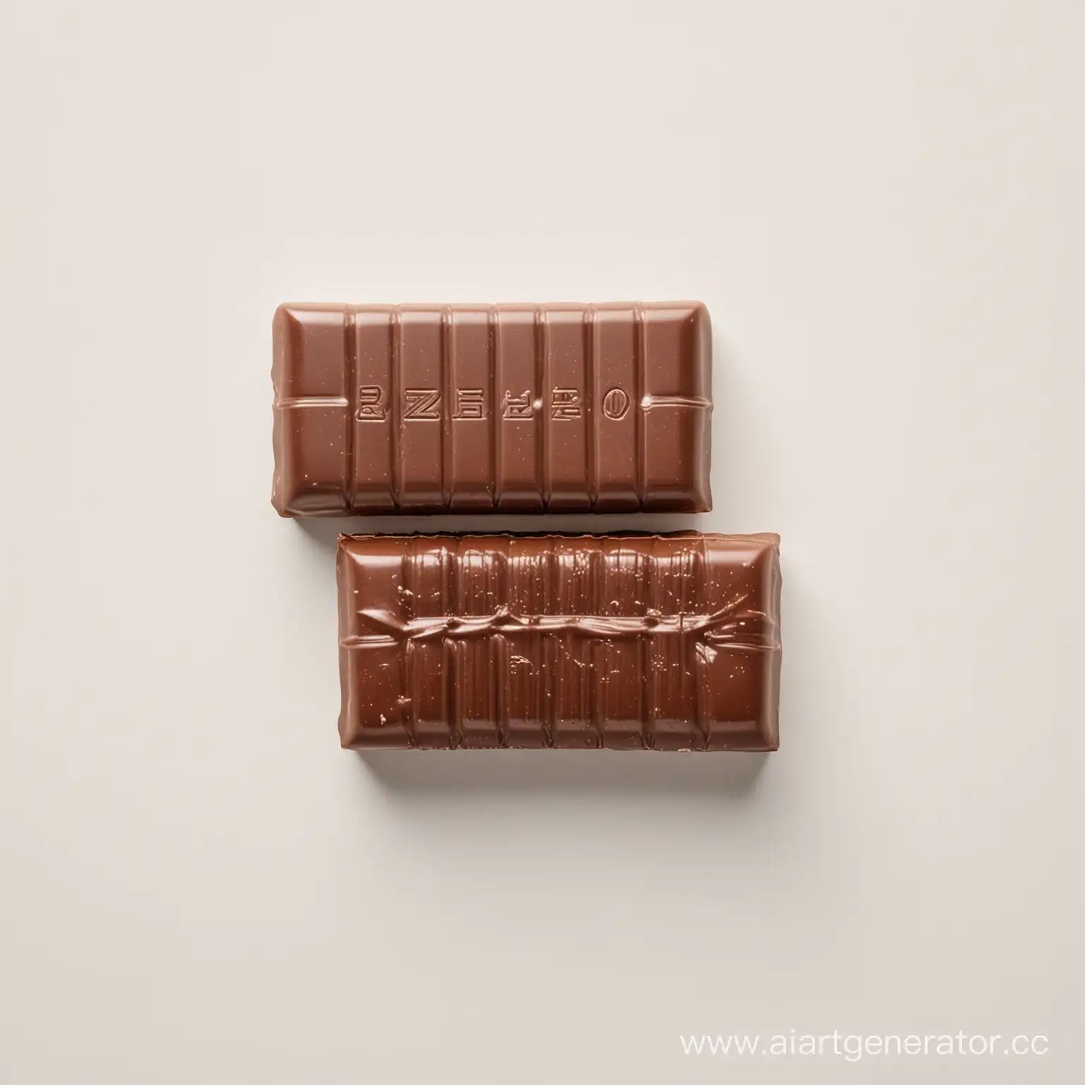 Two-Rectangular-Chocolate-Candies-on-White-Background