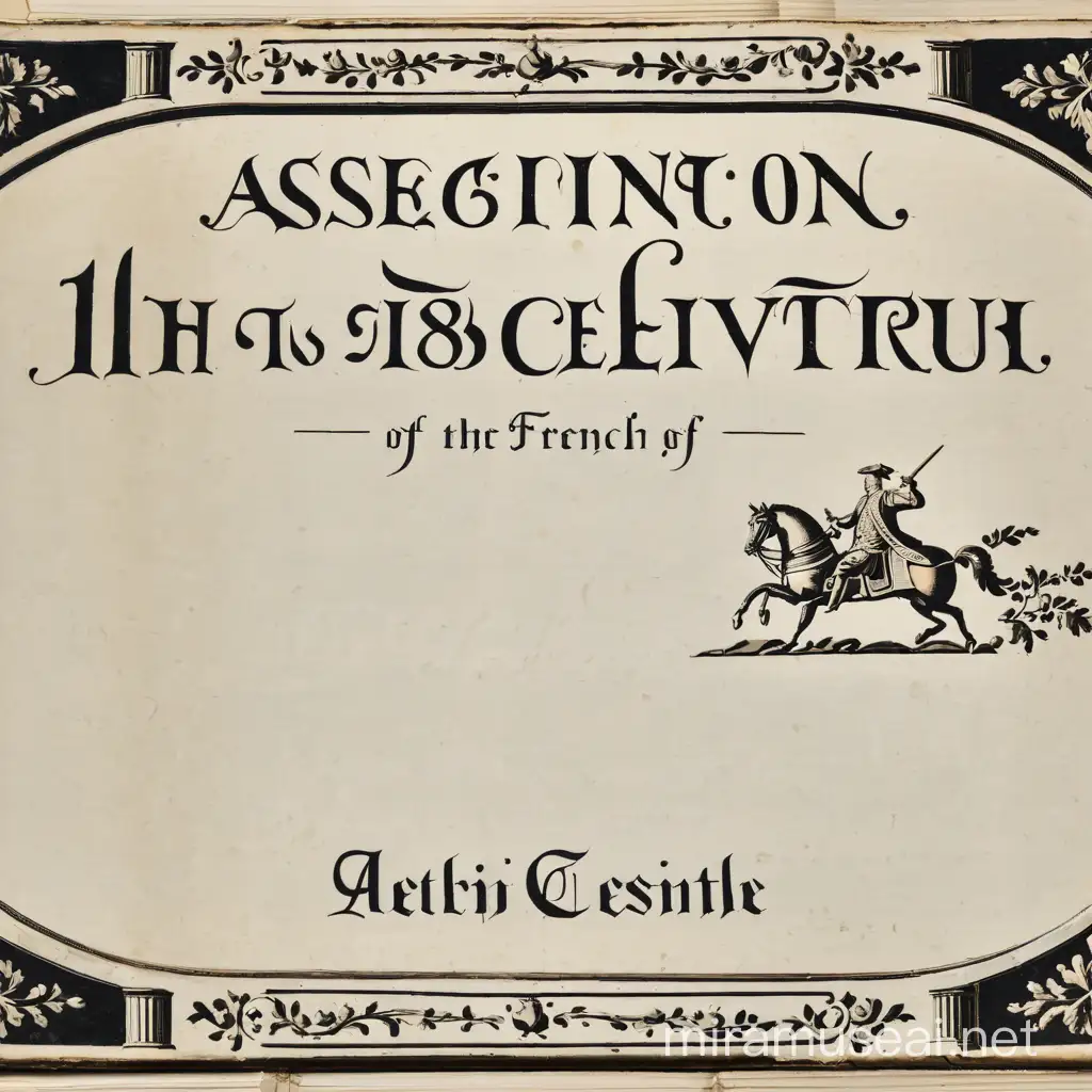 Assignation in French livres of the 18th century