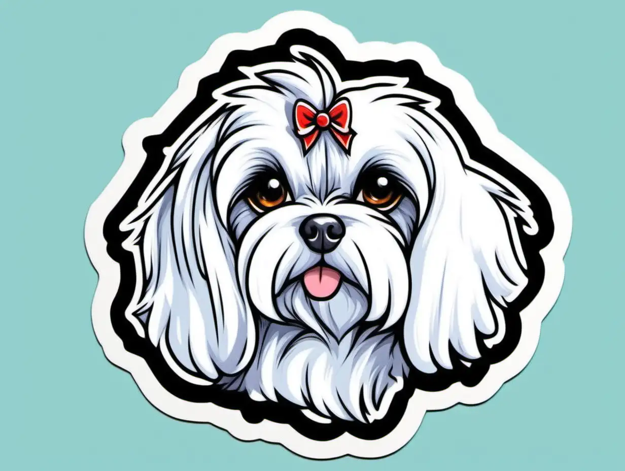 Adorable Maltese Dog Sticker Cute Pet Decal for Dog Lovers