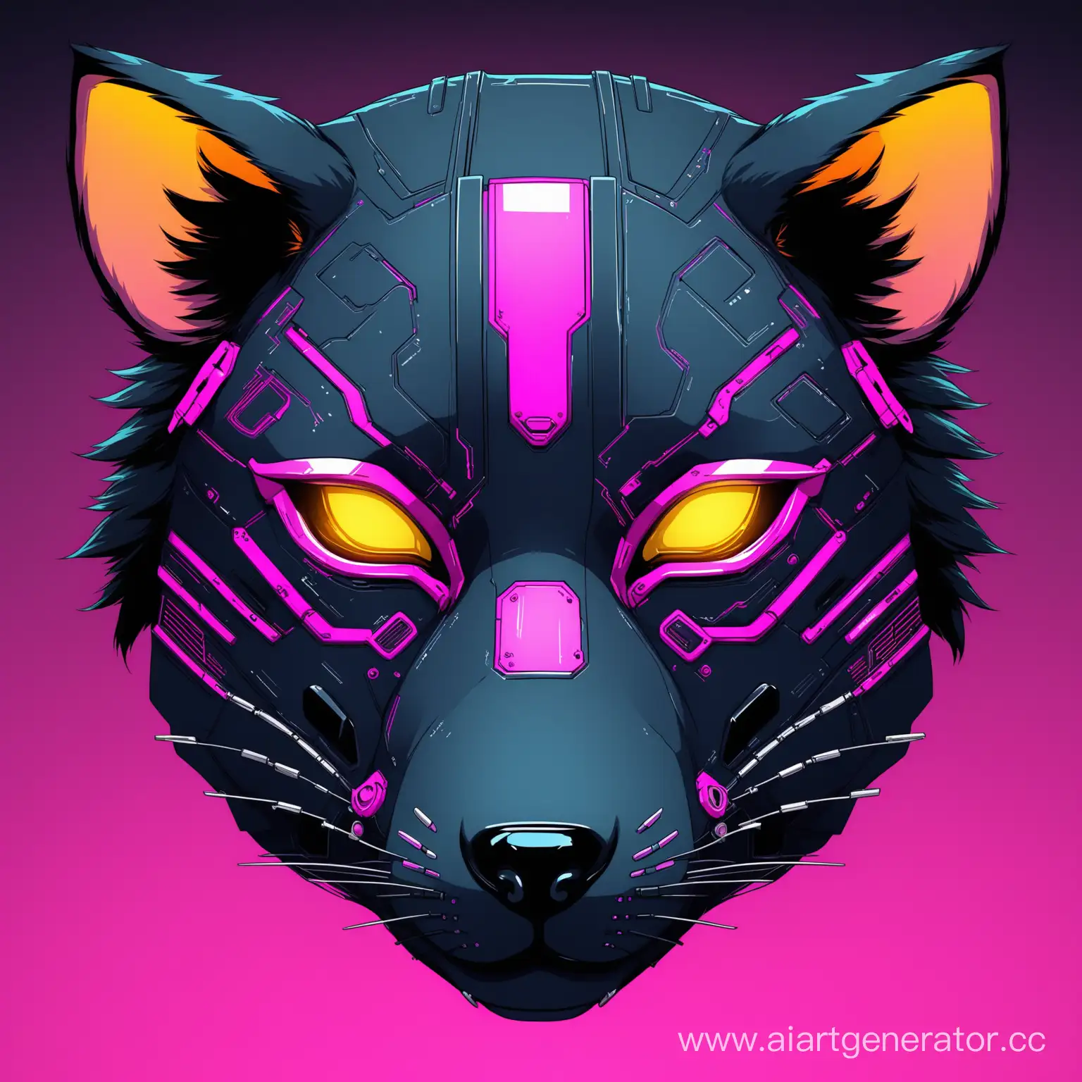 Cyberpunk-Animal-Mask-Design-with-Neon-Glow