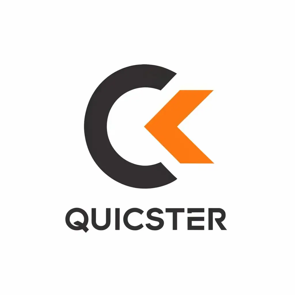 a logo design,with the text "QUICSTER", main symbol:qsr,Moderate,be used in Technology industry,clear background
