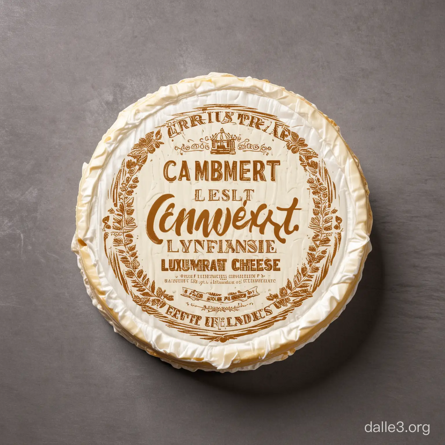 camembert cheese luxuri label