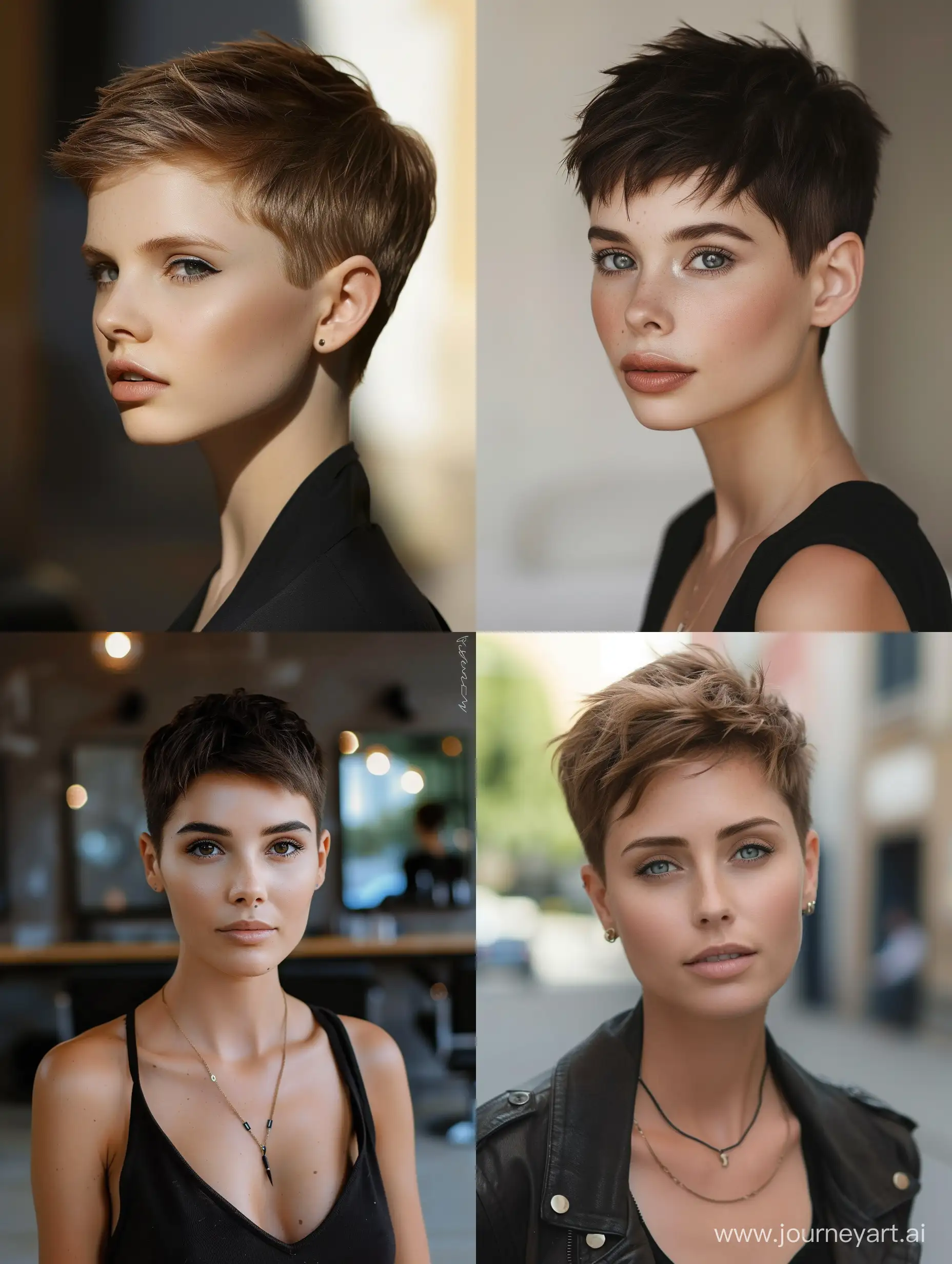 trendy very short pixie haircut for women 2024
