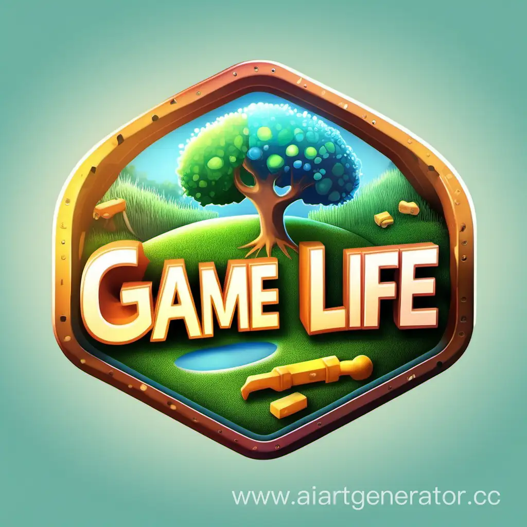 логотип игры про симуляцию жизни в реалистичной графике