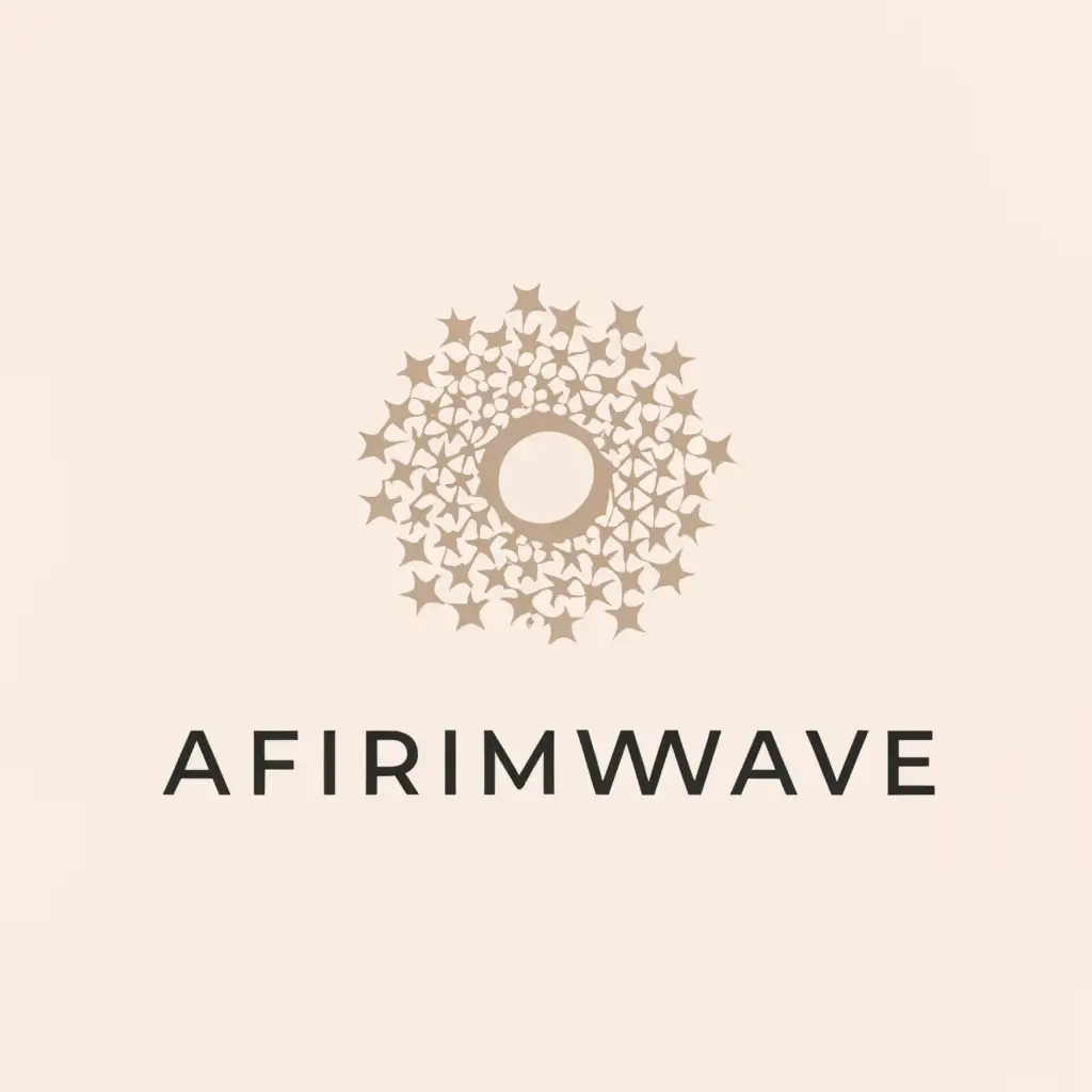 a logo design,with the text "AffirmWave", main symbol:stars,Moderate,clear background