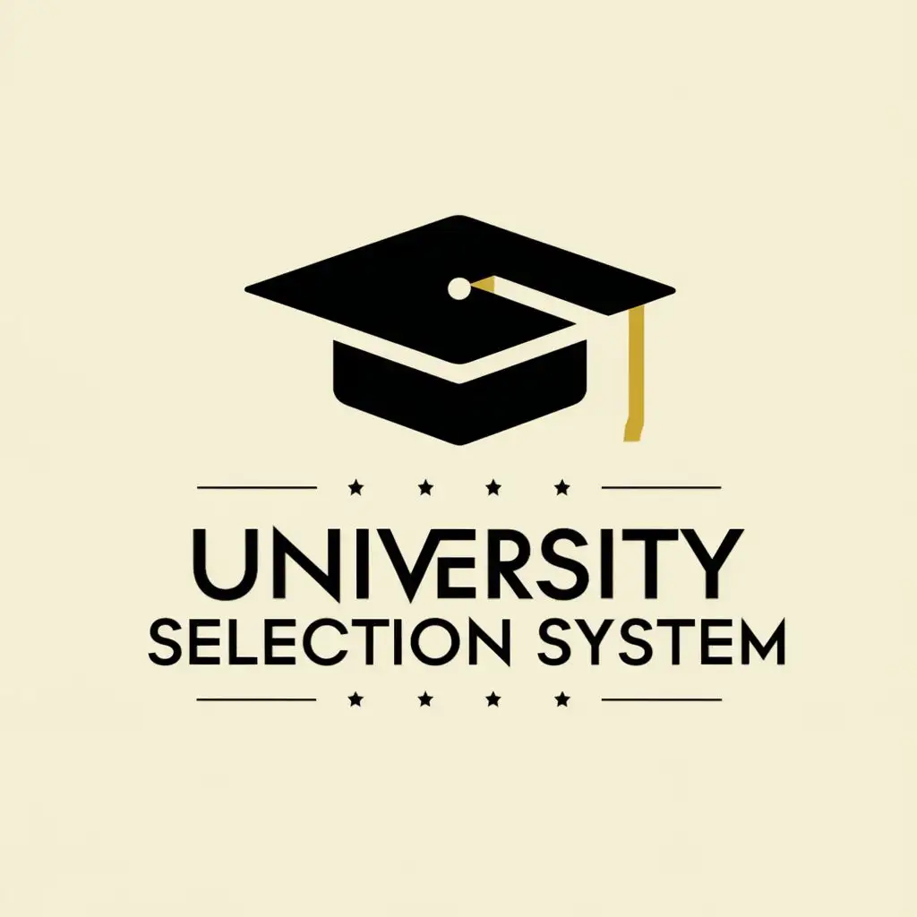 logo, graduation, with the text "University Selection System", typography, be used in Education industry
