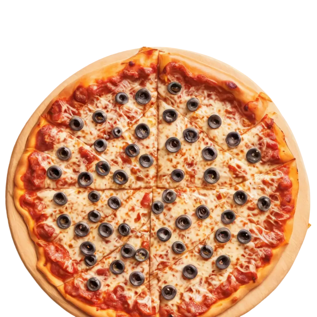 a typical half of pizza as taken from rounded one