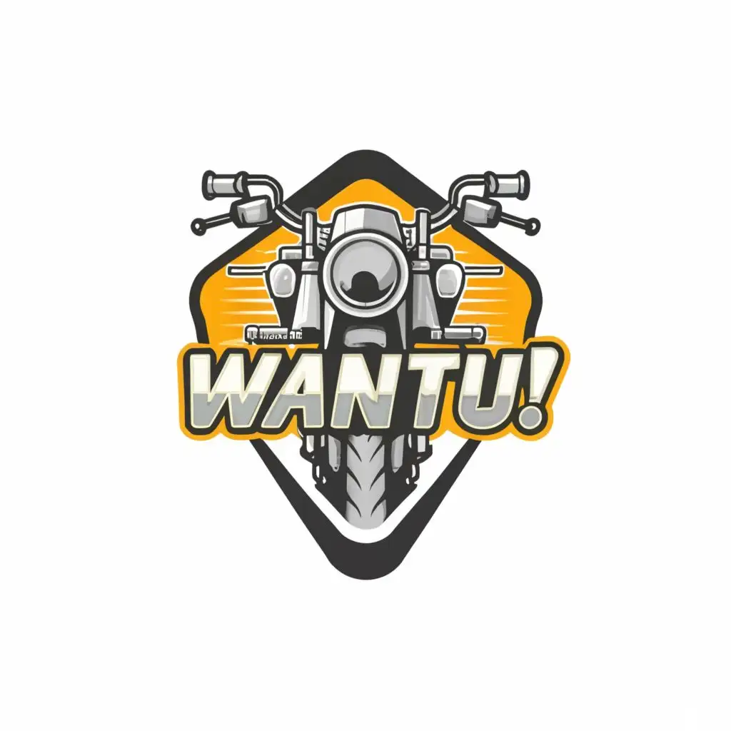 a logo design,with the text 'wantu!', main symbol:moto adventure,Moderate, be used in Entertainment industry, clear background