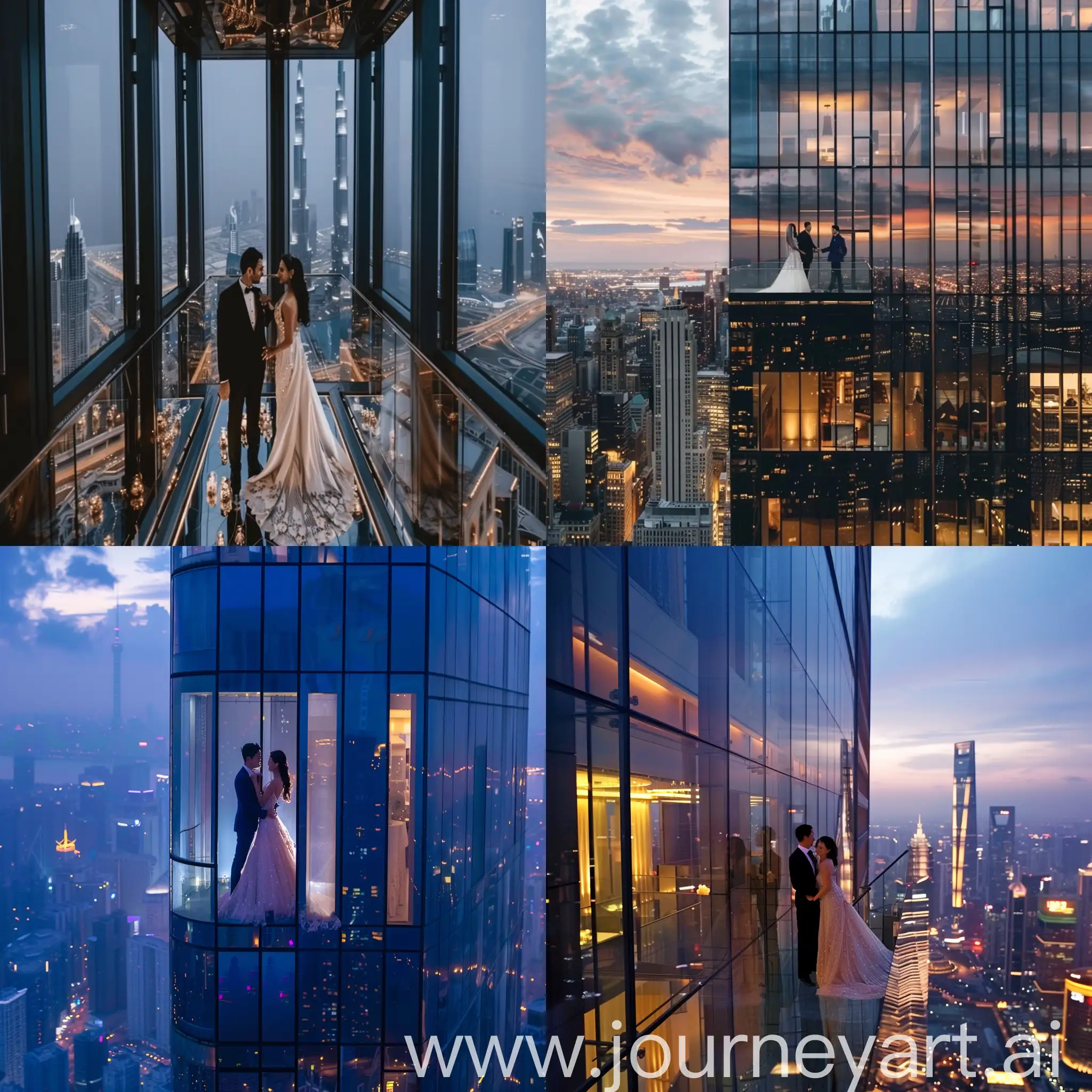 Romantic-Rooftop-Wedding-Ceremony-on-Skyscraper