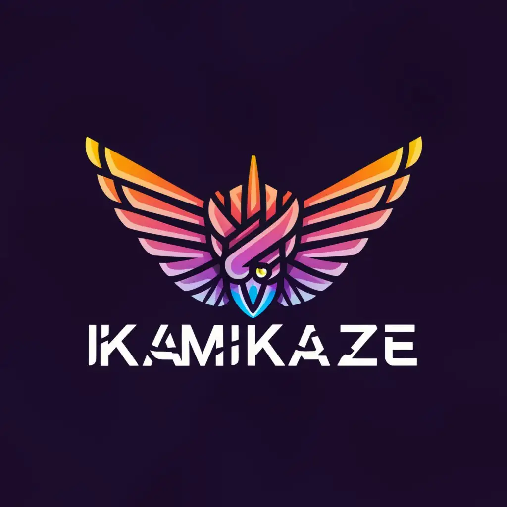 LOGO-Design-For-Kamikaze-Dynamic-Smoke-Airplane-Emblem-for-Entertainment-Industry