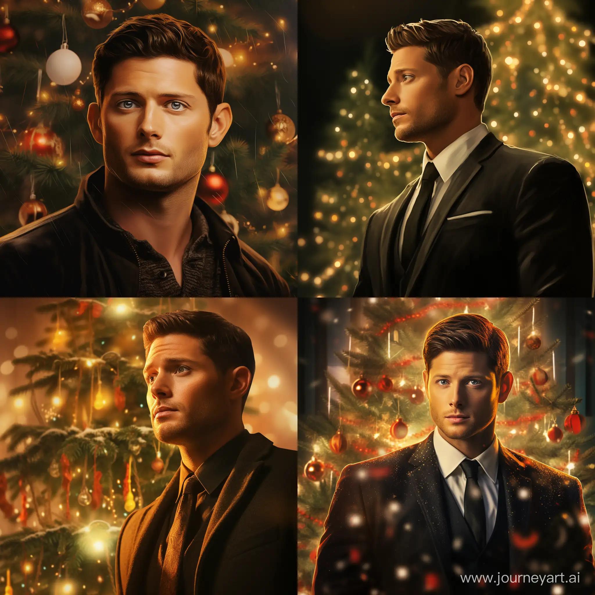 Dean-Winchester-Celebrates-New-Year-with-Jensen-Ackles-by-the-Christmas-Tree