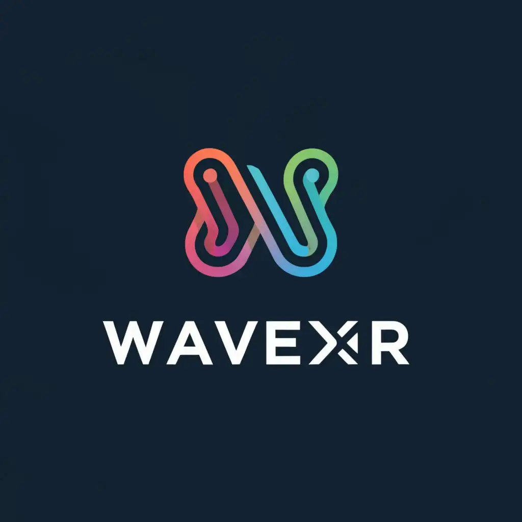 a logo design,with the text "wavexr", main symbol:technoly,Moderate,be used in Technology industry,clear background