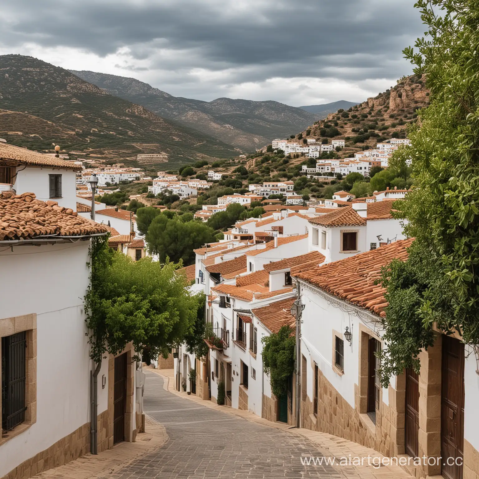 El barrio tranquilo en el sur de Espana