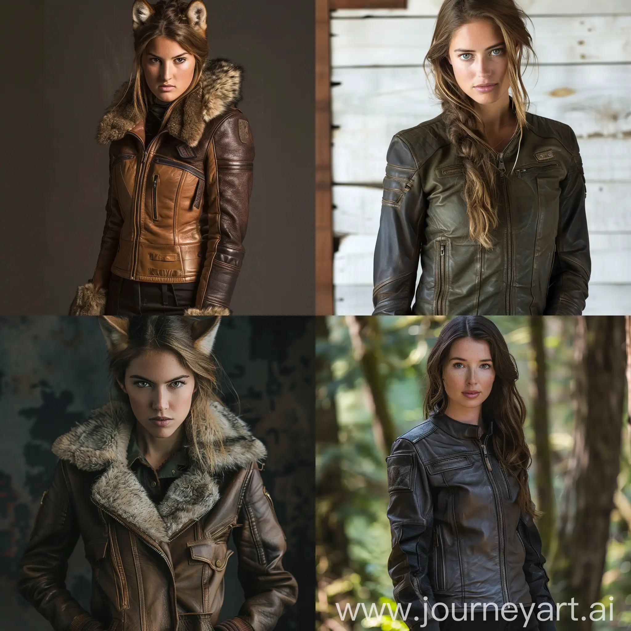 Lone-Woman-Divergent-in-Leather-Pilot-Jacket-with-Werewolf-Encounter