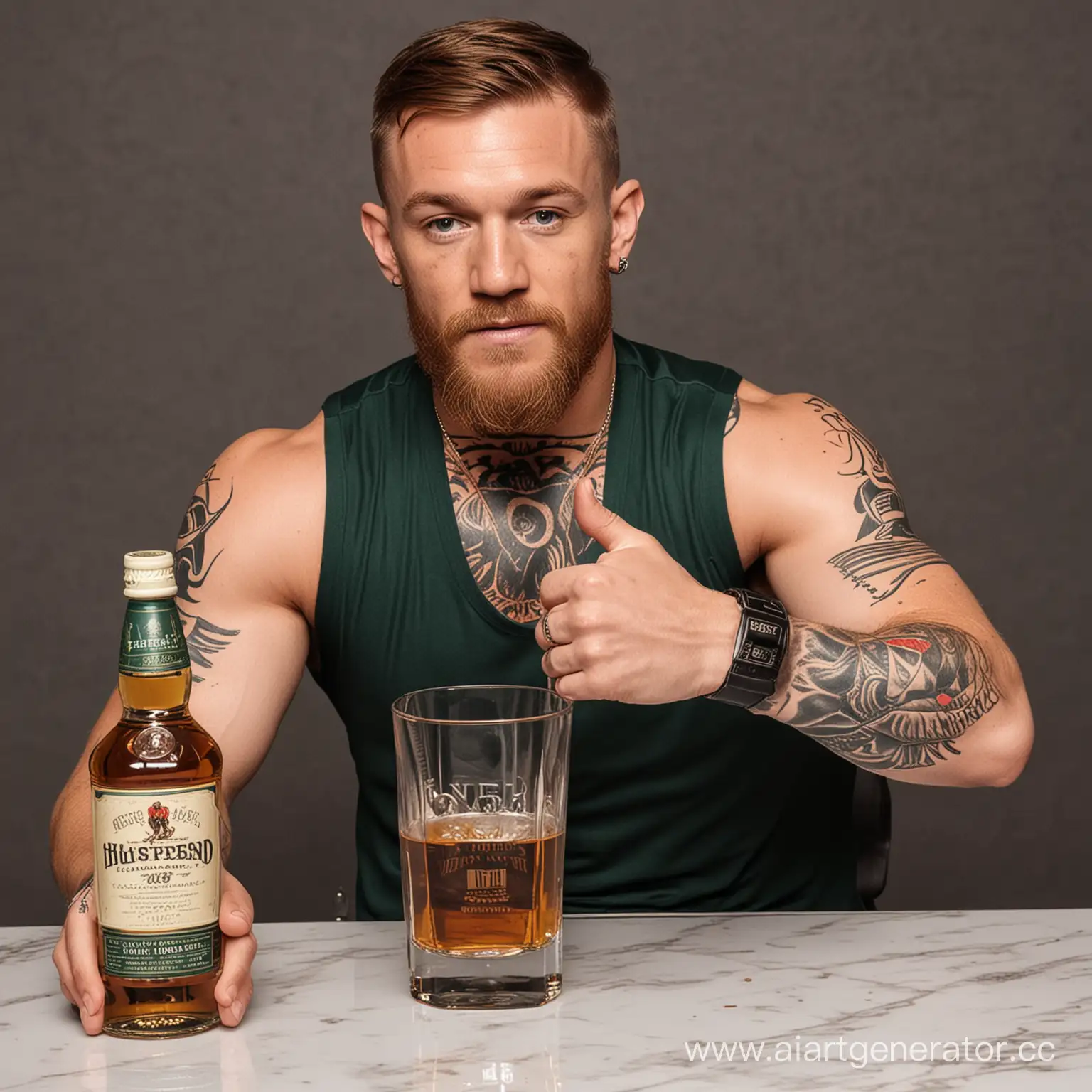 Conor-McGregor-Poses-with-a-Premium-Whiskey-Bottle-for-Elegance-and-Style