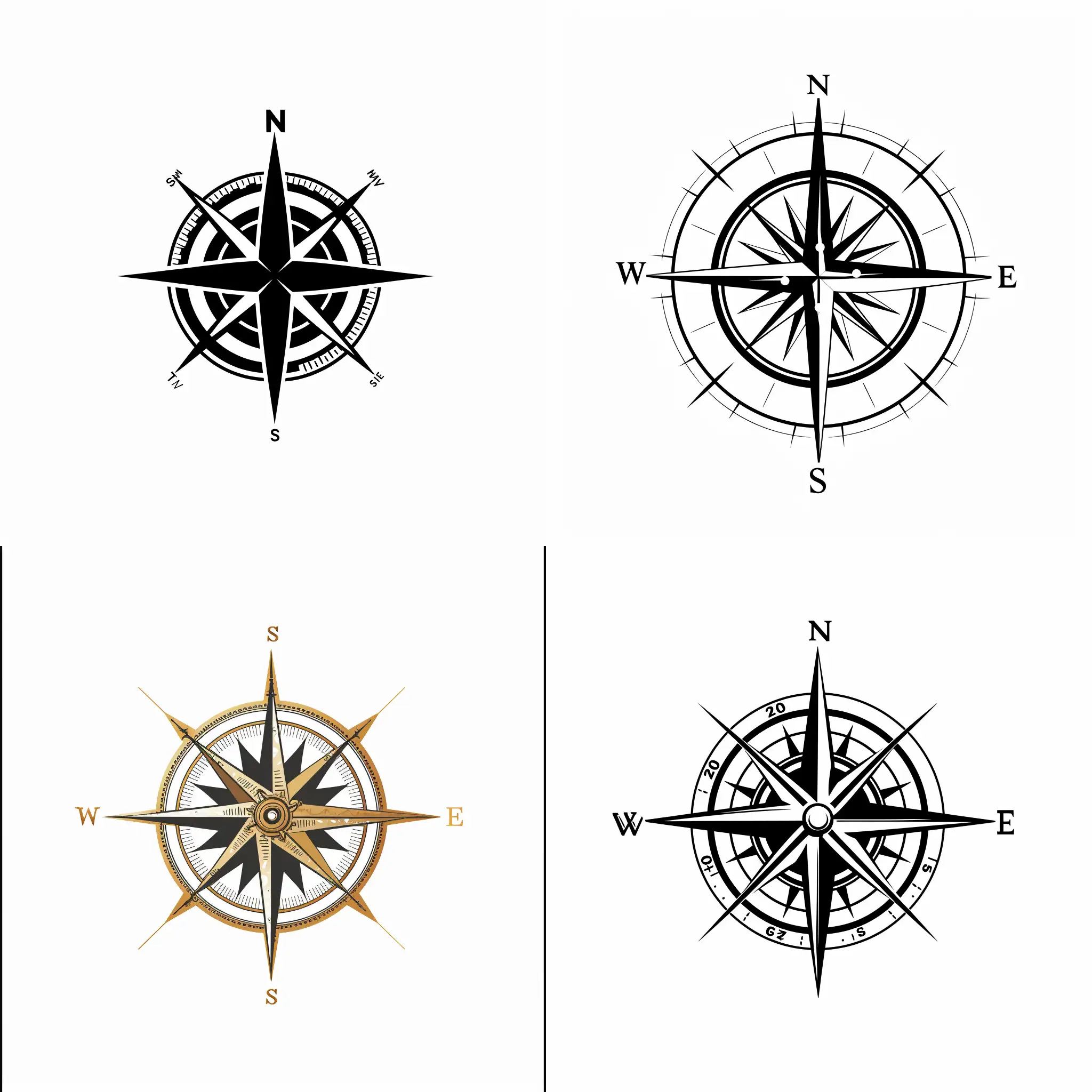website logo, compass, simple
